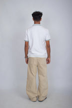 The Omeny textured polo - White Edition