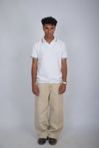The Omeny textured polo - White Edition