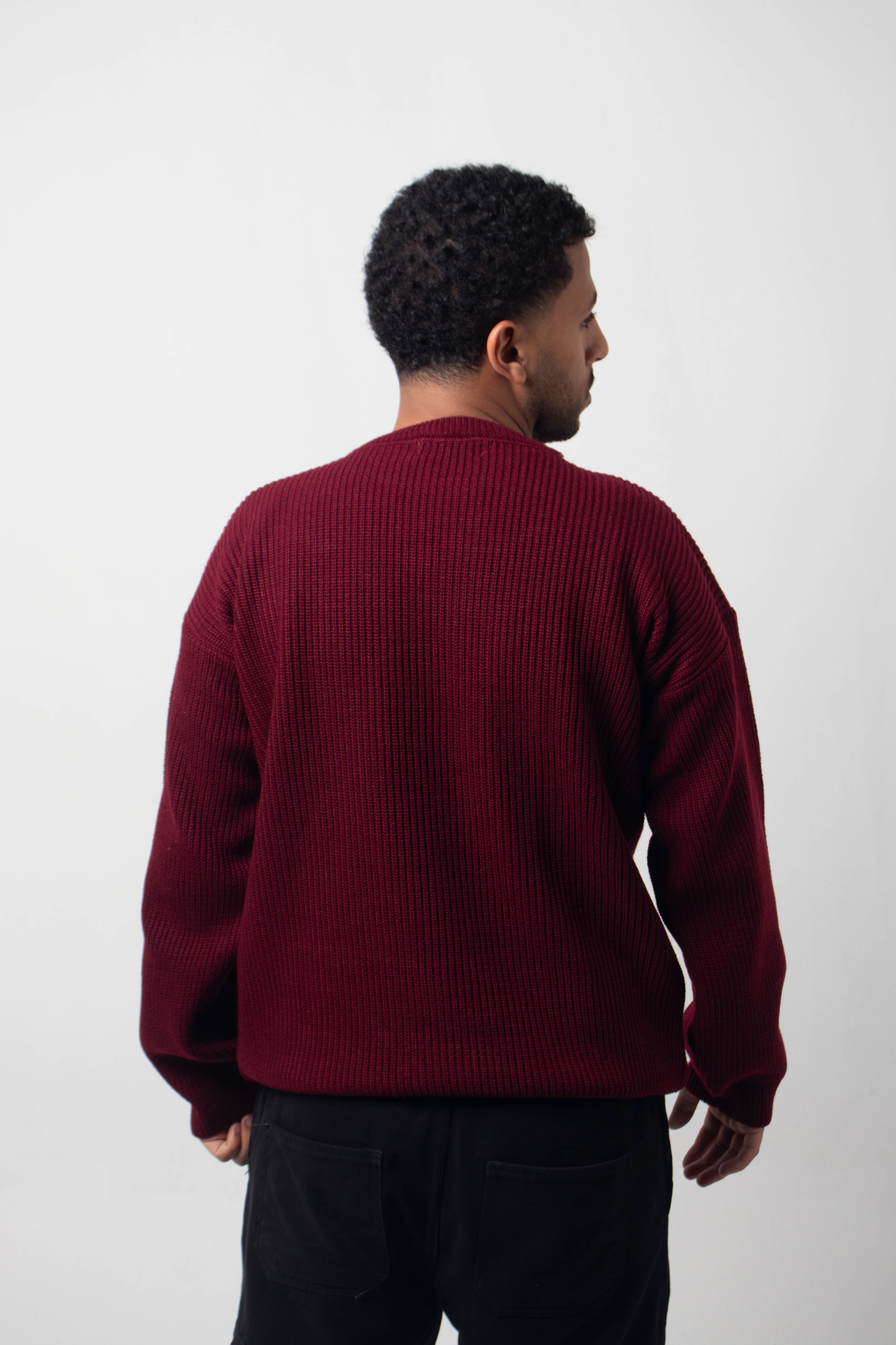 The Omeny knitted sweater - Burgundy Edition