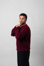 The Omeny knitted sweater - Burgundy Edition